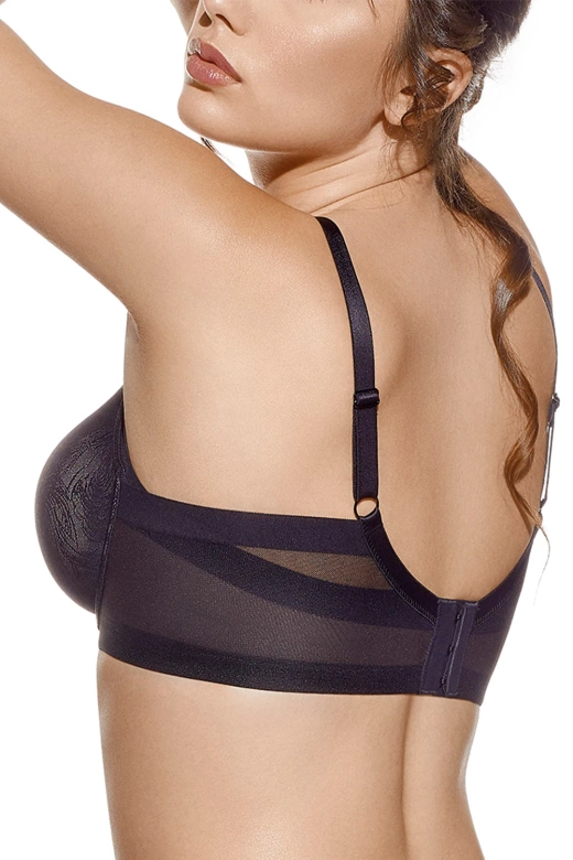 Miękki biustonosz na fiszbinach FRIDA, negro-czarny