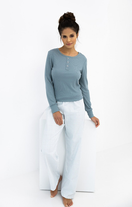 Piżama Sensis Janelle dł/r S-XL morski-biały