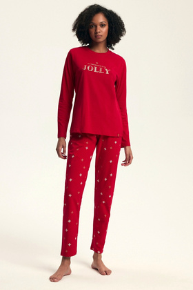 Piżama Henderson Ladies 43718 Dotie dł/r S-2XL red