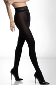 Ciepłe, elastyczne rajstopy Lux Lace 3D 100DEN, czarne