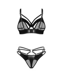 Komplet Obsessive Dominna Bra & Thong S-3XL czarny