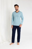 Piżama Regina 495 dł/r 2XL-3XL Z25/26 męska niebieski