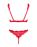 Erotyczny 2 częściowy komplet BERGAMORE SET, czerwony