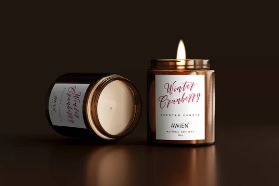 Świeca Sojowa o zapachu Winter Cranberry