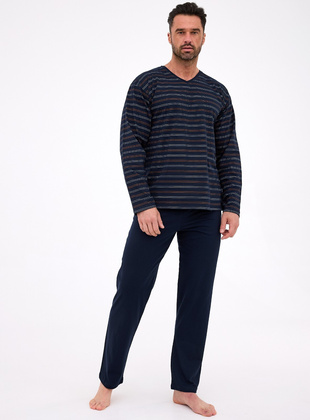 Piżama Cornette Various 139/45 dł/r S-2XL męska granatowy