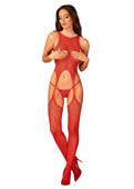 Bodystocking Obsessive N122 S-2XL czerwony