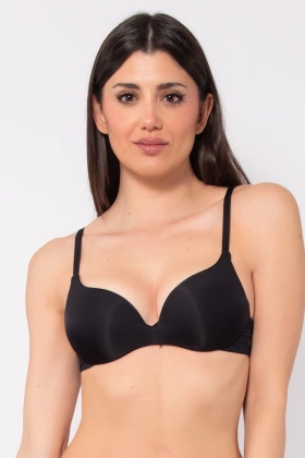 Biustonosz Push-Up z niewidocznymi fiszbinami Fantastic 1368, nero/czarny