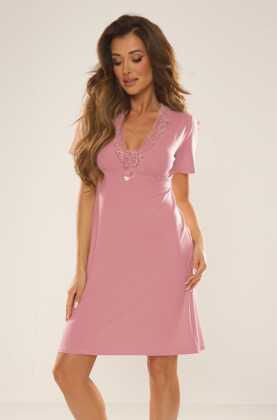 Koszula De Lafense 640 Noela kr/r S-2XL brudny róż