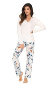 Piżama Donna Astrid Long dł/r S-2XL ecru