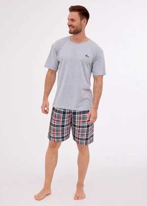 Piżama Cornette 326/284 Wild Horse 3 kr/r M-2XL męska szary jasny