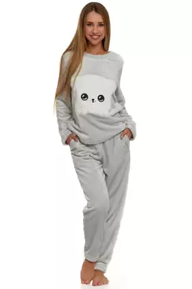 Ciepła miękka damska piżama z polaru soft 4700-007