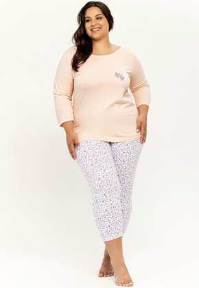 Piżama Taro Ariella 3256 3/4 2XL-3XL Z25 morelowy