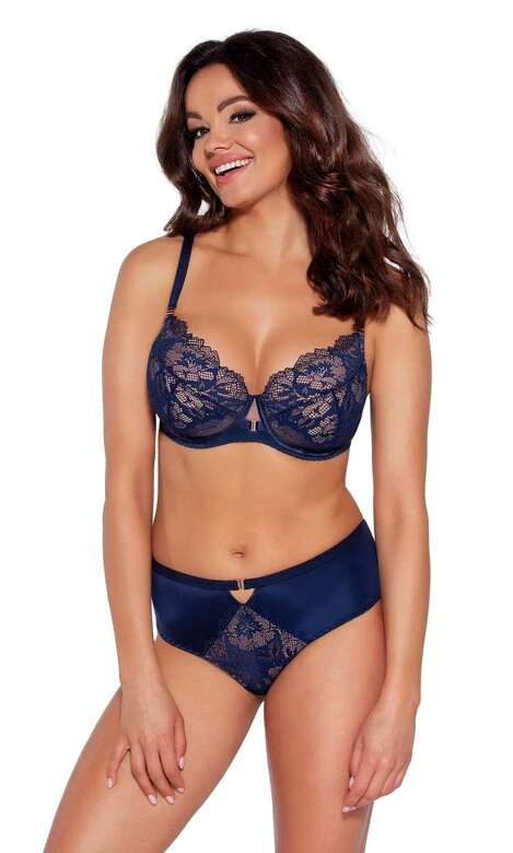 Biustonosz push-up Ava 1936 Navy navy blue