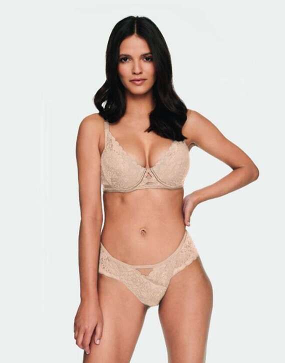 Biustonosz push-up Henderson Ladies 40366 80X Hint 6 beige