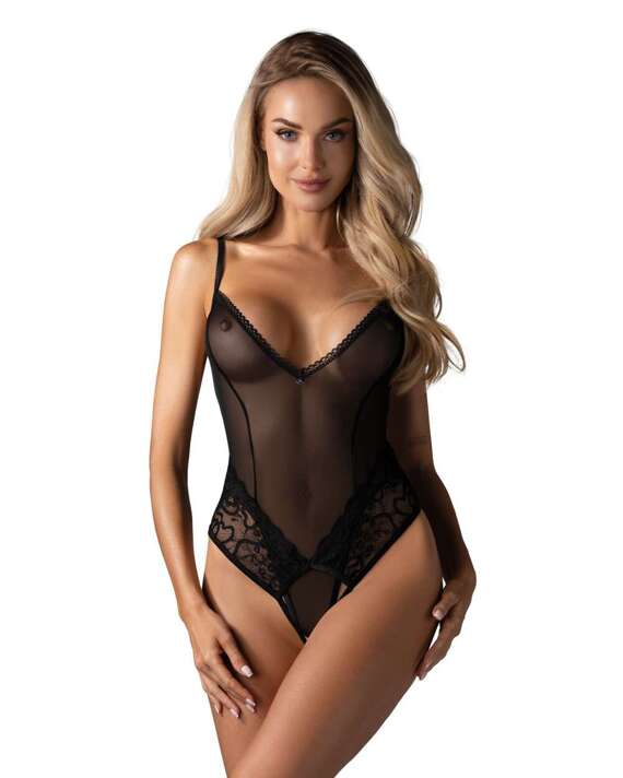 Body Obsessive Blomentis Teddy XS-2XL czarny