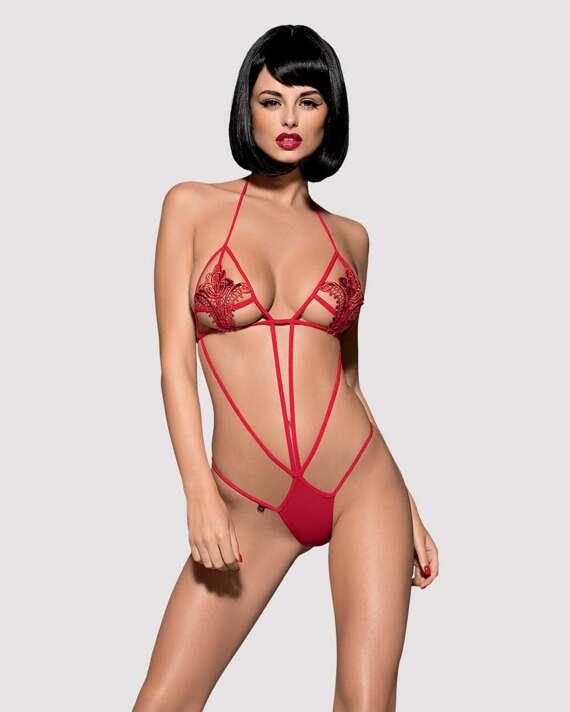 Body Obsessive Luiza Teddy S-XL czarny