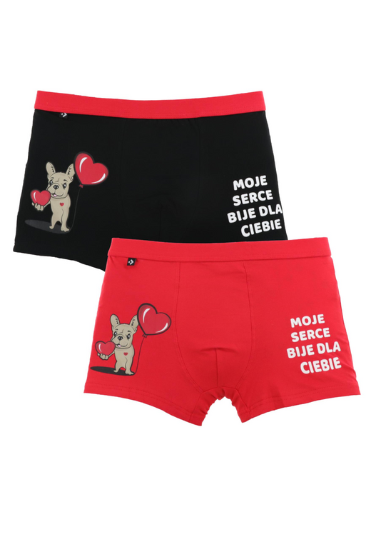 Bokserki męskie na prezent "SERCE" 326 - 2 pary