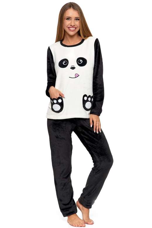 Ciepła miękka damska piżama polar soft panda 5300-007