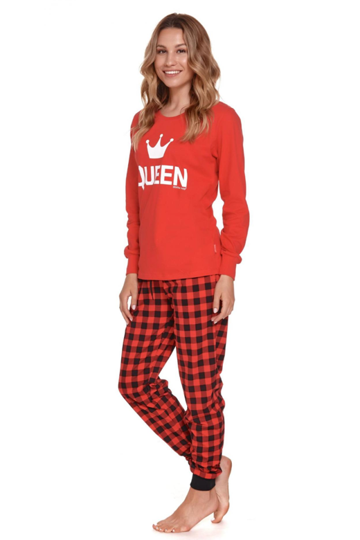 Dobranocka 9748 piżama długa  QUEEN, czerwona