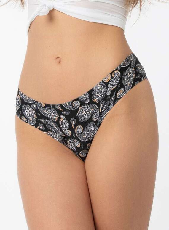 Figi Julimex Simple Paisley Brasil S-XL czarny-wzór