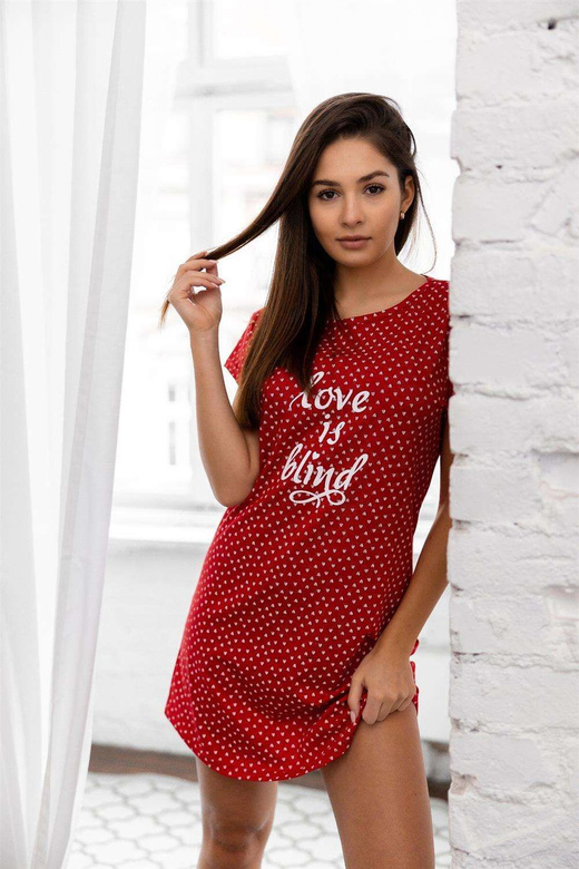 Koszula Sensis Love is Blind kr/r S-XL czerwony