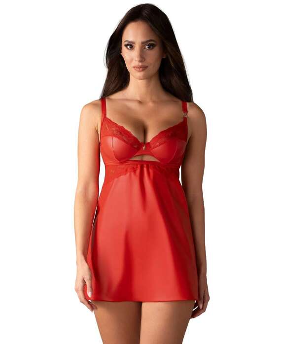 Koszulka Obsessive Aliosa Chemise&Thong S-3XL czerwony