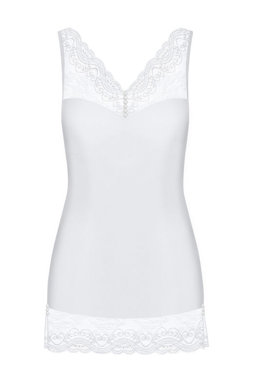 Obsessive Miamor chemise (kolor: biały, typ: koszulka+stringi)