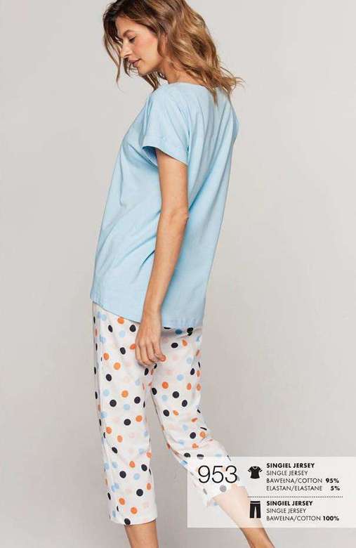 Piżama Cana 953 kr/r S-XL błękitny