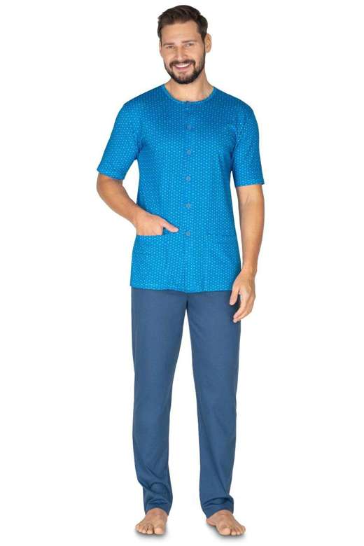 Piżama Regina 600 kr/r 2XL-3XL męska niebieski