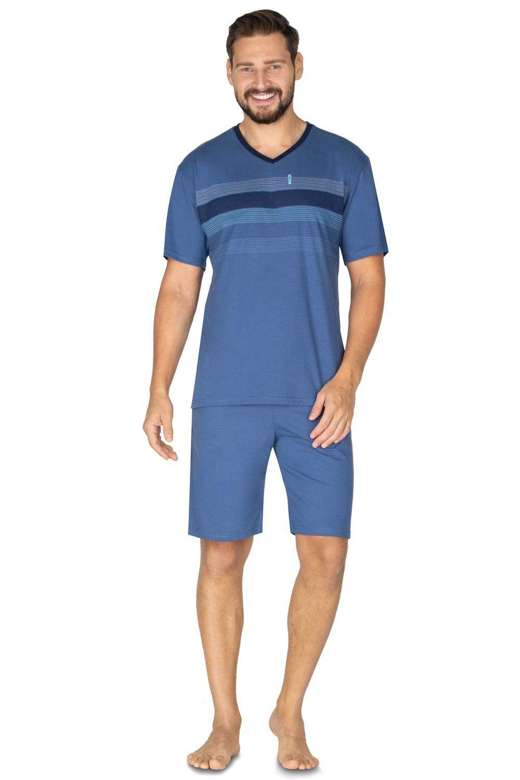 Piżama Regina 604 kr/r M-XL męska niebieski