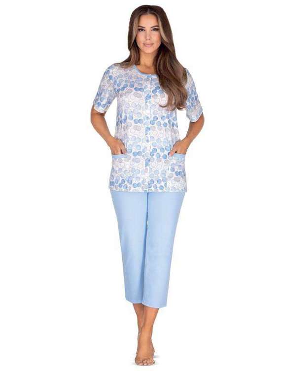 Piżama Regina 634 kr/r M-XL damska niebieski