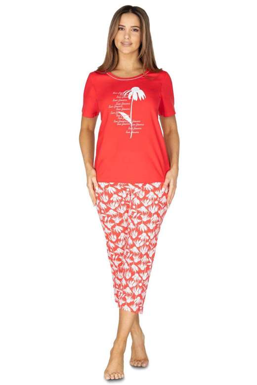 Piżama Regina 982 kr/r M-XL damska czerwony