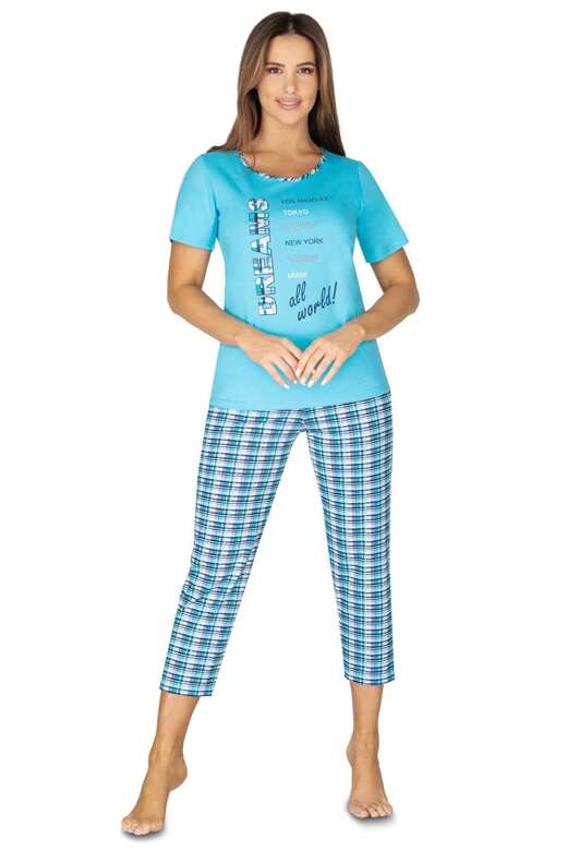 Piżama Regina 988 kr/r 2XL-3XL damska turkusowy