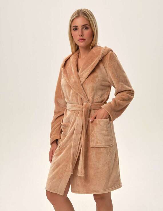 Szlafrok Henderson Ladies 41954 Fiora S-2XL beige